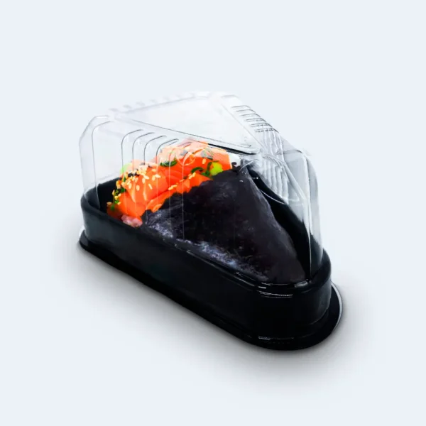Embalagem Triangular Sushi SSB1 Base Preta